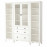 Доставка из Польши HEMNES kombinacja regalowa z drzw/szuf, biala bejca/szklo bezbarwne, 188x197 cm ИКЕА-99234255, ЕВРОИКЕА Калининград