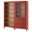 Доставка из Польши HEMNES kombinacja regalowa z drzw/szuf, czerwona bejca/bejca jasnobrazowa, 180x197 cm ИКЕА-99494837, ЕВРОИКЕА Калининград