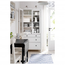 Доставка из Польши ⭐⭐⭐⭐⭐ HEMNES witryna z 3 szufladami, biala bejca, 90x197 cm,ИКЕА-50371772, Евро Икеа Калининград