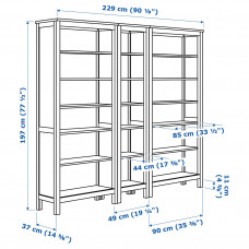 Доставка из Польши ⭐⭐⭐⭐⭐ HEMNES regal, biala bejca, 229x197 cm,ИКЕА-79231154, Евро Икеа Калининград