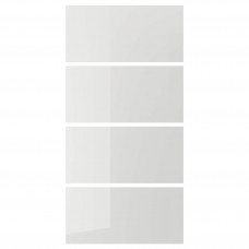 Доставка из Польши ⭐⭐⭐⭐⭐ HOKKSUND 4 панели для коробки раздвижной двери, светло-серый глянец, 100x201 cm,ИКЕА-60382341, Евро Икеа Калининград
