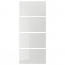 Доставка из Польши ⭐⭐⭐⭐⭐ HOKKSUND 4 панели для коробки раздвижной двери, светло-серый глянец, 100x236 cm,ИКЕА-00382344, Евро Икеа Калининград