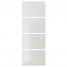 Доставка из Польши ⭐⭐⭐⭐⭐ HOKKSUND 4 панели для коробки раздвижной двери, светло-серый глянец, 75x201 cm,ИКЕА-30382347, Евро Икеа Калининград