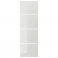 Доставка из Польши ⭐⭐⭐⭐⭐ HOKKSUND 4 панели для коробки раздвижной двери, светло-серый глянец, 75x236 cm,ИКЕА-70382350, Евро Икеа Калининград