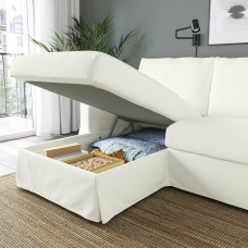 Доставка из Польши ⭐⭐⭐⭐⭐ HYLTARP sofa 3o z szezlongiem, lewy, Hallarp bialy,ИКЕА-59489692, Евро Икеа Калининград