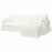 Доставка из Польши HYLTARP sofa 3o z szezlongiem, prawy, Hallarp bialy ИКЕА-99495832, ЕВРОИКЕА Калининград