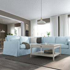 Доставка из Польши ⭐⭐⭐⭐⭐ HYLTARP sofa narozna 4-osobowa, Kilanda blady niebieski,ИКЕА-19489571, Евро Икеа Калининград