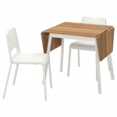 Доставка из Польши IKEA PS 2012 / TEODORES stol i 2 krzesla, bambus bialy/bialy ИКЕА-89221475, ЕВРОИКЕА Калининград