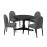 Доставка из Польши INGATORP / DANDERYD stol i 4 krzesla, czarny czarny/Vissle szary, 110/155 cm ИКЕА-89483957, ЕВРОИКЕА Калининград