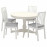 Доставка из Польши INGATORP / EKEDALEN stol i 4 krzesla, bialy bialy/Orrsta jasnoszary, 110/155 cm ИКЕА-19482701, ЕВРОИКЕА Калининград