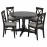 Доставка из Польши INGATORP / INGOLF stol i 4 krzesla, czarny/Nolhaga szary/bez, 110/155 cm ИКЕА-09483334, ЕВРОИКЕА Калининград