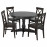 Доставка из Польши INGATORP / INGOLF stol i 4 krzesla, czarny/brazowoczarny, 110/155 cm ИКЕА-79400496, ЕВРОИКЕА Калининград