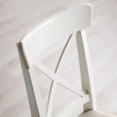 Доставка из Польши ⭐⭐⭐⭐⭐ INGATORP / INGOLF stol i 6 krzesel, bialy bialy/Hallarp bezowy, 155/215 cm,ИКЕА-39482804, Евро Икеа Калининград