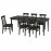 Доставка из Польши INGATORP / INGOLF stol i 6 krzesel, czarny/brazowoczarny, 155/215 cm ИКЕА-49296887, ЕВРОИКЕА Калининград