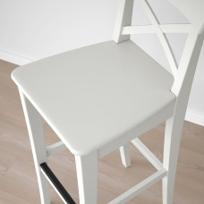 Доставка из Польши ⭐⭐⭐⭐⭐ INGOLF Барный стул со спинкой, белый, 74 cm,ИКЕА-00121766, Евро Икеа Калининград