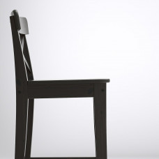 Доставка из Польши ⭐⭐⭐⭐⭐ INGOLF Барный стул со спинкой, коричнево-черный, 63 cm,ИКЕА-40248513, Евро Икеа Калининград