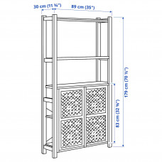 Доставка из Польши ⭐⭐⭐⭐⭐ IVAR regal z drzwiami, sosna, 89x30x179 cm,ИКЕА-19403474, Евро Икеа Калининград
