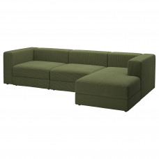Доставка из Польши ⭐⭐⭐⭐⭐ JATTEBO 4-местный модульный диван с козеткой правый/Самсала темно-желто-зеленый,ИКЕА-59485199, Евро Икеа Калининград