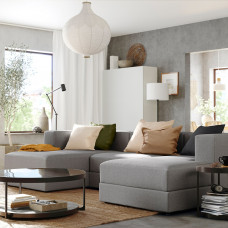 Доставка из Польши ⭐⭐⭐⭐⭐ JATTEBO modul sofy 3,5-os z szezlongiem, podlokietnik/Tonerud szary,ИКЕА-49471386, Евро Икеа Калининград