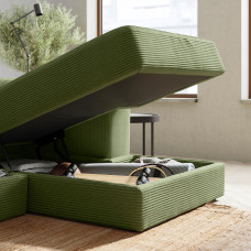 Доставка из Польши ⭐⭐⭐⭐⭐ JATTEBO sofa w ksztalcie lit U, 7-osobowa, z lezanka, prawa z zaglowkiem/Samsala ciemny zolto-zielony,ИКЕА-89510606, Евро Икеа Калининград