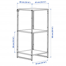 Доставка из Польши ⭐⭐⭐⭐⭐ JOSTEIN regal, do wewnatrz/na zewnatrz/metal bialy, 41x40x90 cm,ИКЕА-39436925, Евро Икеа Калининград