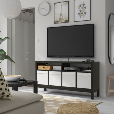 Доставка из Польши ⭐⭐⭐⭐⭐ KALLAX szafka RTV z podstawa, czarnobraz, 147x39x78 cm,ИКЕА-39552175, Евро Икеа Калининград