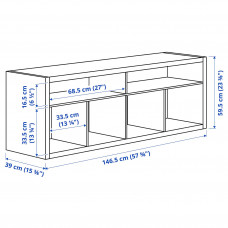 Доставка из Польши ⭐⭐⭐⭐⭐ KALLAX szafka pod TV, bialy, 147x39x60 cm,ИКЕА-29560675, Евро Икеа Калининград
