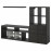 Доставка из Польши KALLAX / LACK szafka pod TV, czarnybraz, 224x39x147 cm ИКЕА-89552173, ЕВРОИКЕА Калининград