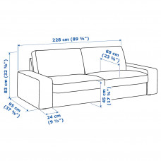 Доставка из Польши ⭐⭐⭐⭐⭐ KIVIK sofa 3-osobowa, Kelinge szaroturkusowy,ИКЕА-39443049, Евро Икеа Калининград