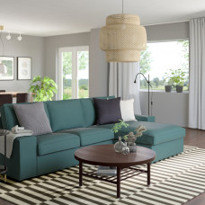 Доставка из Польши ⭐⭐⭐⭐⭐ KIVIK sofa 3-osobowa z szezlongiem, Kelinge szaroturkusowy,ИКЕА-39443054, Евро Икеа Калининград