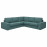Доставка из Польши KIVIK sofa narozna 4-osobowa, Kelinge szaroturkusowy ИКЕА-99443013, ЕВРОИКЕА Калининград