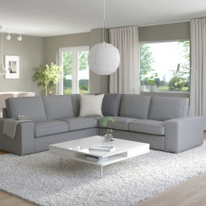 Доставка из Польши ⭐⭐⭐⭐⭐ KIVIK sofa narozna 4-osobowa, Tibbleby bezowy/szary,ИКЕА-29440471, Евро Икеа Калининград