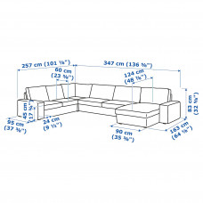 Доставка из Польши ⭐⭐⭐⭐⭐ KIVIK narozna sofa 5o z szezl, Tibbleby bezowy/szary,ИКЕА-59440479, Евро Икеа Калининград