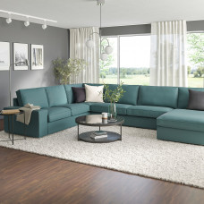 Доставка из Польши ⭐⭐⭐⭐⭐ KIVIK sofa narozna 6-osobowa z szezl, Kelinge szaroturkusowy,ИКЕА-39443025, Евро Икеа Калининград