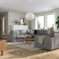 Доставка из Польши ⭐⭐⭐⭐⭐ KIVIK sofa w ksztalcie lit U, 7-osobowa, Tibbleby bezowy/szary,ИКЕА-89440576, Евро Икеа Калининград