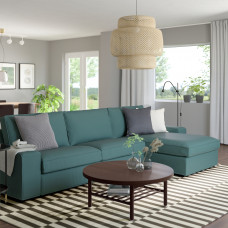 Доставка из Польши ⭐⭐⭐⭐⭐ KIVIK sofa 4-osobowa z szezlongiem, Kelinge szaroturkusowy,ИКЕА-29443059, Евро Икеа Калининград