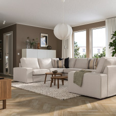 Доставка из Польши ⭐⭐⭐⭐⭐ KIVIK sofa w ksztalcie lit U, 7-osobowa, Tresund jasnobezowy,ИКЕА-89494404, Евро Икеа Калининград