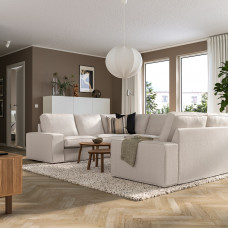 Доставка из Польши ⭐⭐⭐⭐⭐ KIVIK sofa w ksztalcie litery U, 6-osob, Tresund jasnobezowy,ИКЕА-69494396, Евро Икеа Калининград