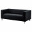 Доставка из Польши KLIPPAN sofa 2-osobowa, Vansbro czarny ИКЕА-99496563, ЕВРОИКЕА Калининград