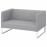 Доставка из Польши KNOPPARP sofa 2-osobowa, Knisa jasnoszary ИКЕА-10424621, ЕВРОИКЕА Калининград