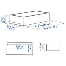 Доставка из Польши ⭐⭐⭐⭐⭐ KOMPLEMENT szuflada front ramiak, bialy, 75x35 cm,ИКЕА-10446595, Евро Икеа Калининград