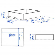 Доставка из Польши ⭐⭐⭐⭐⭐ KOMPLEMENT szuflada front ramiak, bialy, 75x58 cm,ИКЕА-10446604, Евро Икеа Калининград