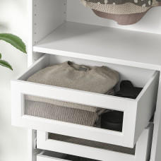 Доставка из Польши ⭐⭐⭐⭐⭐ KOMPLEMENT szuflada front ramiak ze szklem, bialy, 50x35 cm,ИКЕА-20447014, Евро Икеа Калининград