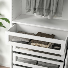 Доставка из Польши ⭐⭐⭐⭐⭐ KOMPLEMENT szuflada front ramiak ze szklem, bialy, 75x35 cm,ИКЕА-50447017, Евро Икеа Калининград