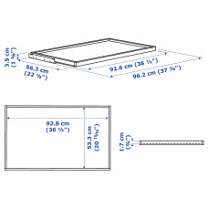 Доставка из Польши ⭐⭐⭐⭐⭐ KOMPLEMENT wysuwana taca, ciemnoszary, 100x58 cm,ИКЕА-80509184, Евро Икеа Калининград