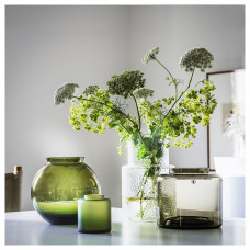 ⭐⭐⭐⭐⭐ KONSTFULL ваза, зелено-коричневый, 16 cm,IKEA-10511963, Евро Икеа Калининград