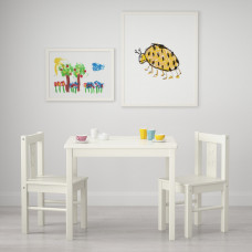 ⭐⭐⭐⭐⭐ KRITTER Детский стол, белый, 59x50 cm - ИКЕА,IKEA-40153859, Евро Икеа Калининград