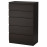 Доставка из Польши KULLEN komoda, 5 szuflad, czarnybraz, 70x112 cm ИКЕА-40393661, ЕВРОИКЕА Калининград