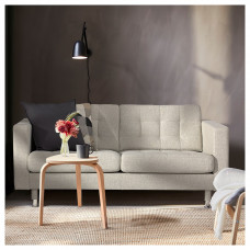 Доставка из Польши ⭐⭐⭐⭐⭐ LANDSKRONA sofa 2-osobowa, Gunnared bezowy/metal,ИКЕА-19435328, Евро Икеа Калининград