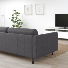 Доставка из Польши ⭐⭐⭐⭐⭐ LANDSKRONA sofa 2-osobowa, Gunnared ciemnoszary/drewno/czarny,ИКЕА-09444205, Евро Икеа Калининград